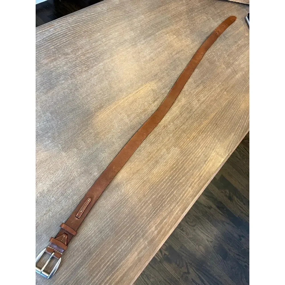 Chaps Ralph Lauren Brown Leather Men's Belt Fits Waist 40 - 44